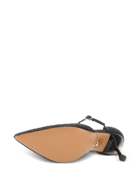 Stras pantofi cu toc Twenty Fourhaitch cu bretele negru