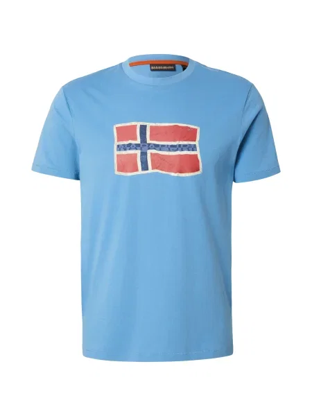 Napapijri Tricou S-Mahsa Albastru alb