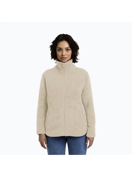 Fleecová mikina Jack Wolfskin High Curl oyster béžová