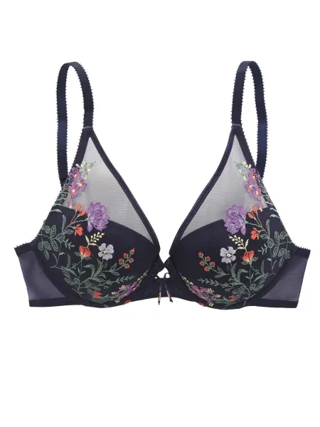 LASCANA Sutien bleumarin / smarald / lila / corai verde