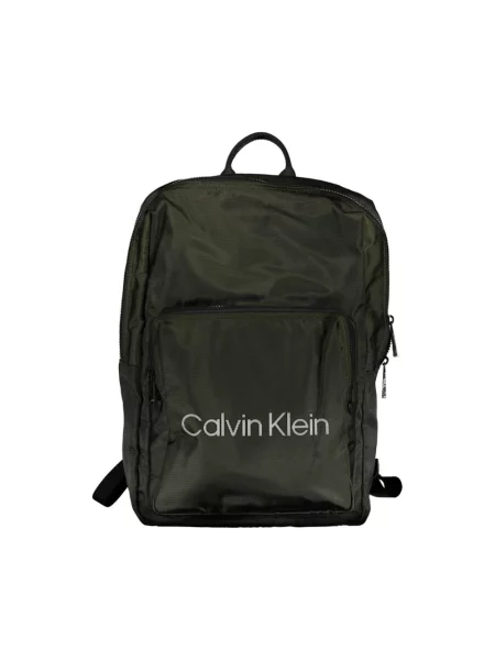 Lniany plecak Calvin Klein zielony