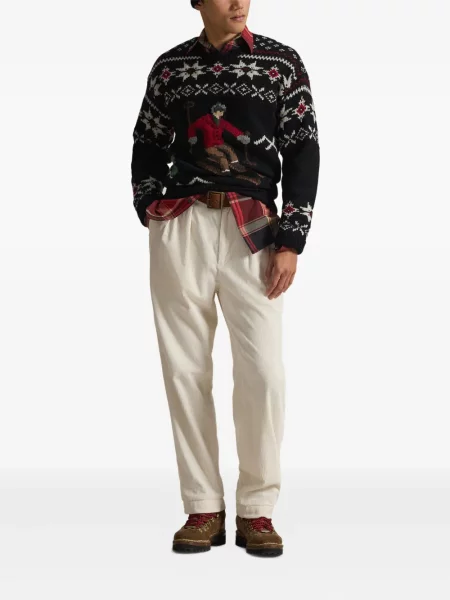 Ριγέ polo Polo Ralph Lauren με κουκούλα με αυτόγραφο λευκό