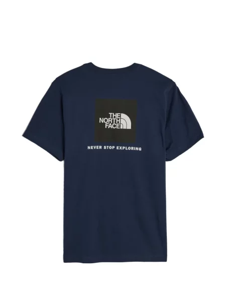 Marškinėliai The North Face apvaliu kaklu mėlyna