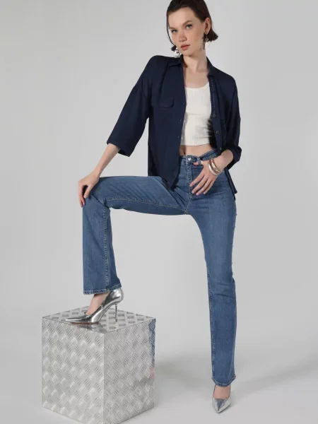 Джинси Colin’s комбінований верх блакитний