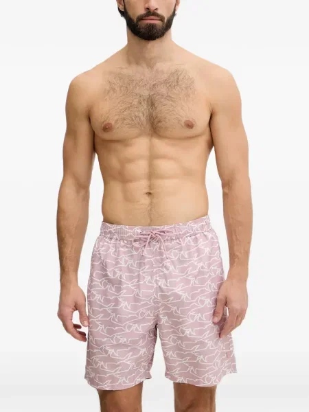 Slip de baie Paul & Shark cu imagine cu cordon roz