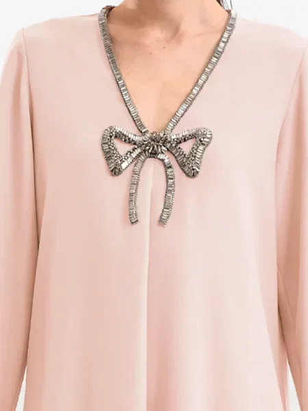 Rochie maxi Gemy Maalouf cu funde roz