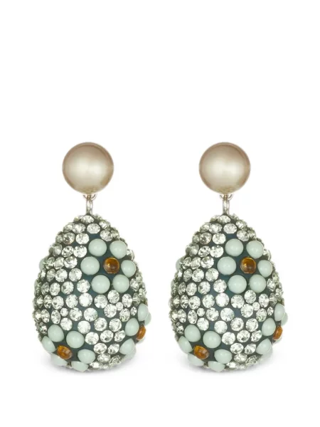 Cercei Tory Burch cu perle verde