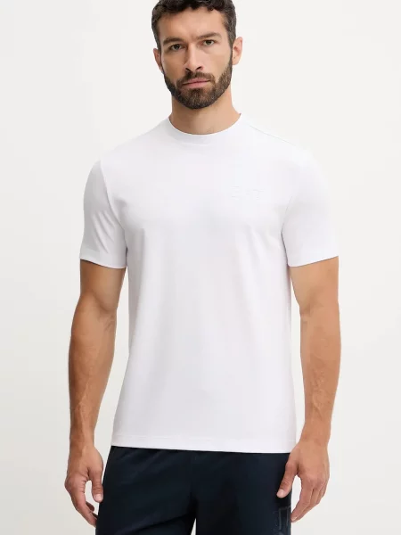 Тениска Emporio Armani с изчистен дизайн бяло