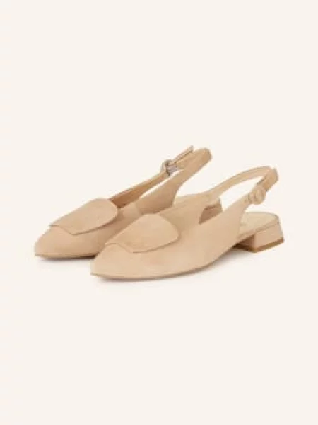 Paul Green Baleriny Z Odkrytą Piętą beige beżowe