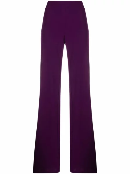 Pantaloni Alberta Ferretti evazate stretch violet