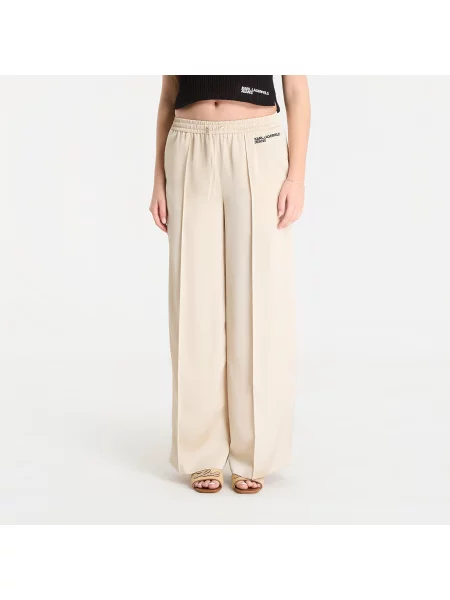 Spodnie Karl Lagerfeld Jeans Wide Leg Satin Pant Champagne L beżowe