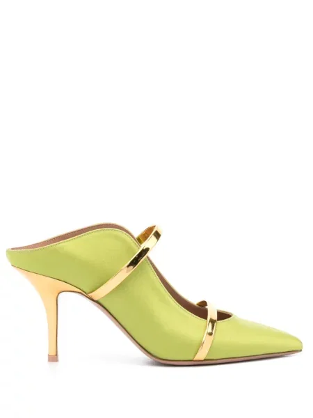 Papuci tip mules Malone Souliers din satin verde