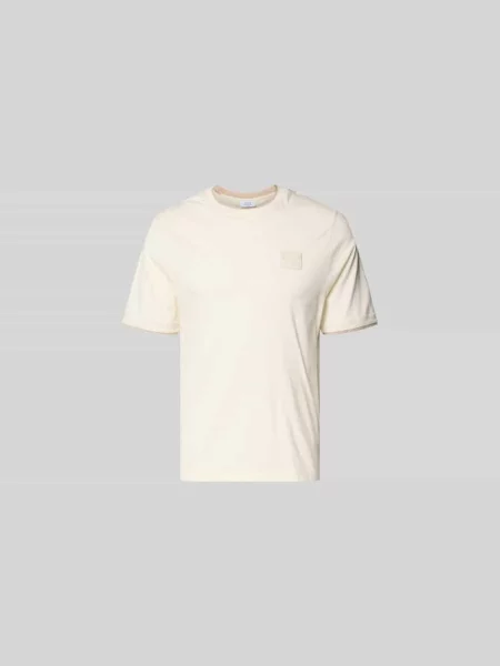 T-shirt o kroju slim fit z bawełny Maison Kitsune beżowa