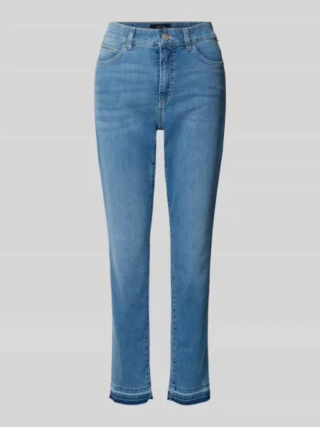 Jeansy o kroju slim fit z 5 Marc Cain błękitne