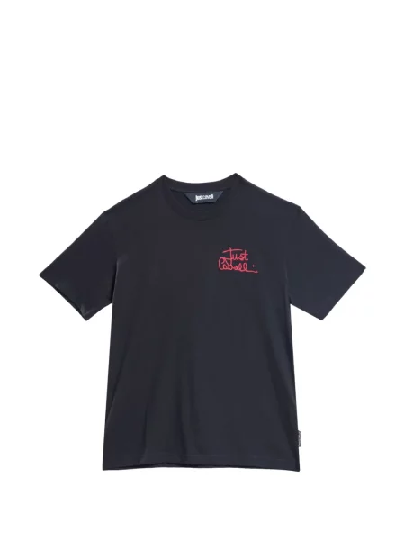 Tricou Just Cavalli cu autograf negru