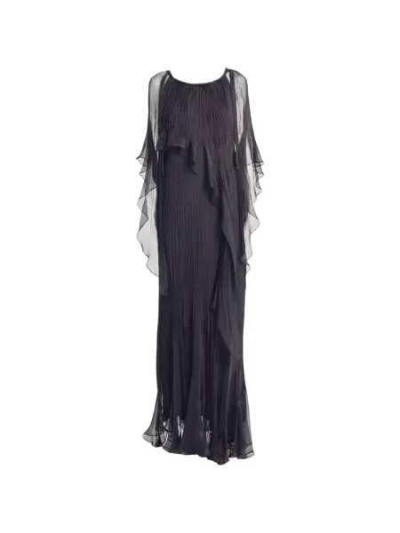 Rochie maxi Irina Schrotter cu volane negru