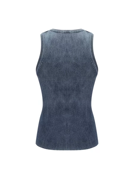 Top Diesel koronkowy na ramiączkach niebieski