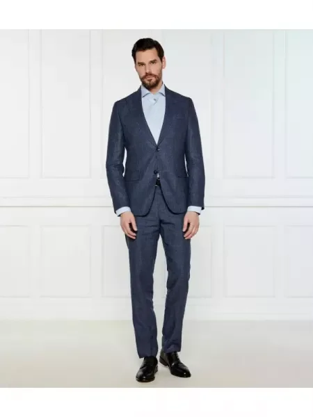 BOSS BLACK De in costum cu adaos de lână negru
