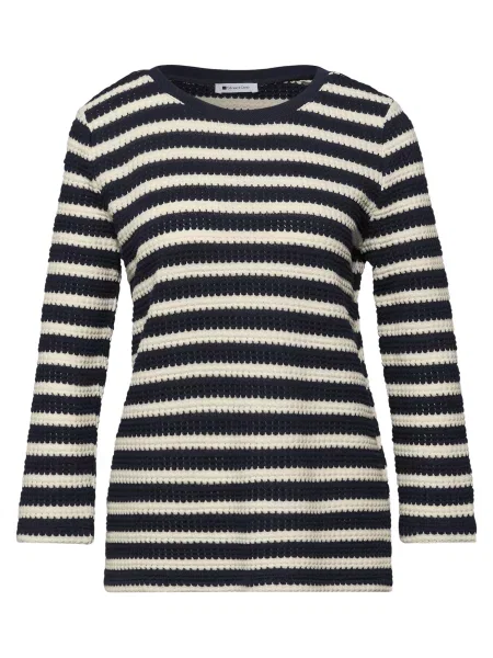 STREET ONE Svetr námořnická modř bílá