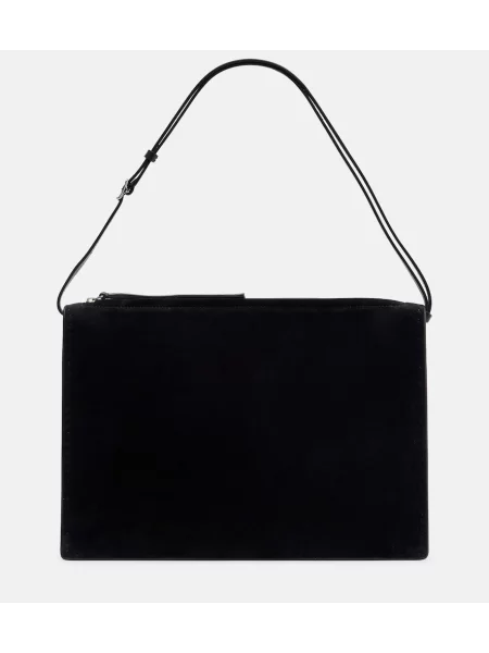 Geantă de mână Phoebe Philo din piele de căprioară negru