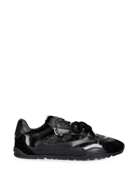 Sneakerși Pinko din piele cu autograf negru