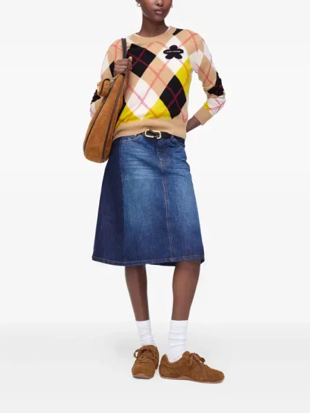 Fustă din denim Marc Jacobs albastru