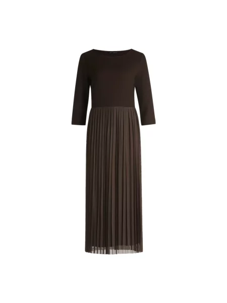 Sukienka midi Betty Barclay plisowana do kolan garniturowa brązowa