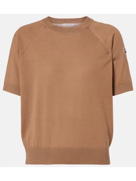 Pulover Moncler de lână maro