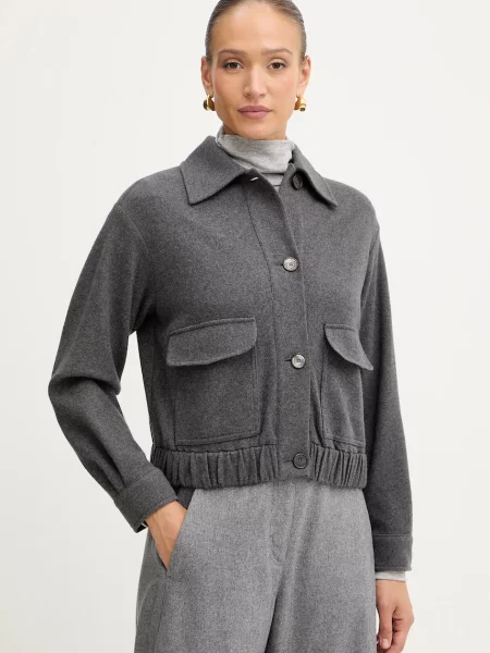 Marella jachetă din amestec de lână Emme by Marella de tranziție gri