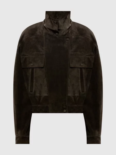 Замшева куртка Saint Laurent зелена