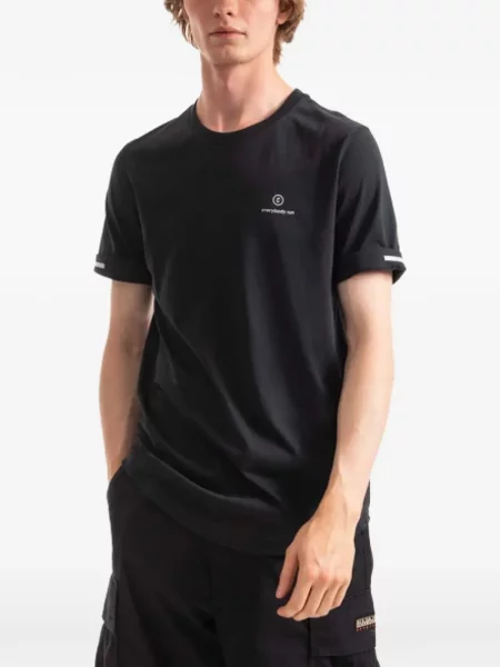 Tricou Ciele cu imagine cu decolteu rotund negru