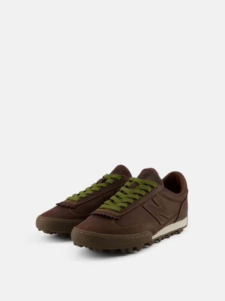 Кожаные кроссовки для бега New Balance коричневые