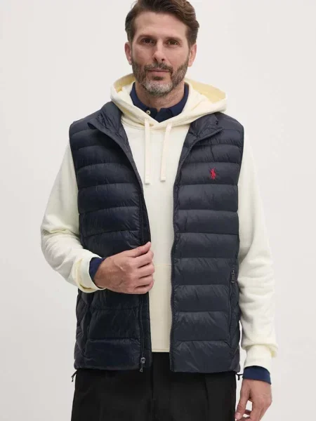 Prsluk Polo Ralph Lauren za muškarce tamno za prijelazno razdoblje plava