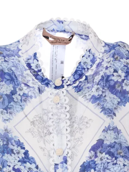 Cămașă Twinset cu model floral alb