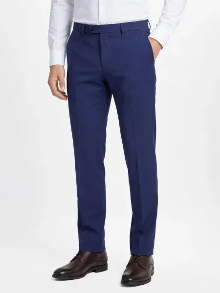 Finshley & Harding spodnie garniturowe Mężczyźni Modern Fit 24 niebieski