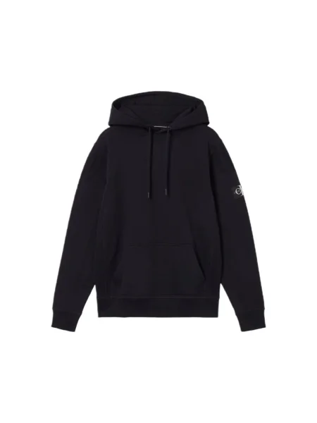 Mikina s kapucňou Calvin Klein Jeans s kapucňou čierna