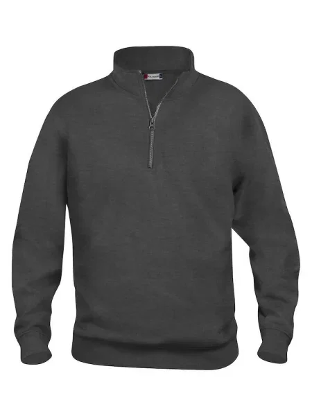 Bluza Clique Quarter Zip Classic Fit Basic Melanż Antracytowy szara