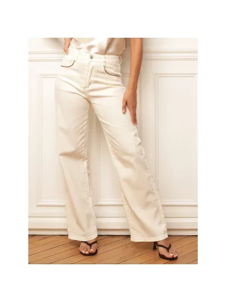 Blugi La Modeuse alb