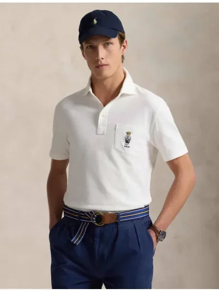 Tricou polo Polo Ralph Lauren alb