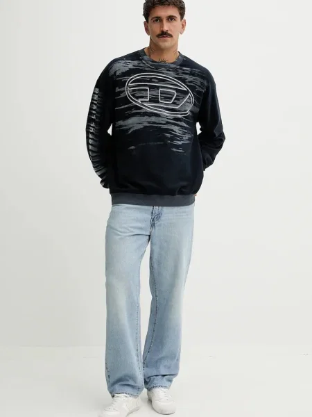 Pulover Diesel mornarsko modra