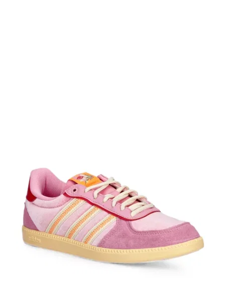 Ριγέ τρέξιμο μπουφάν Adidas με αυτόγραφο καφέ