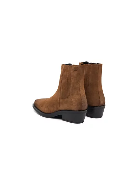 Čizme Tommy Jeans Tjw Suede Cowboy Boots smeđa