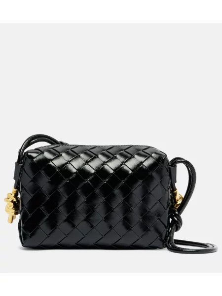 Geanta de piele Bottega Veneta Loop din piele negru