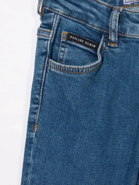 Jeansy dziecięce Philipp Plein niebieskie