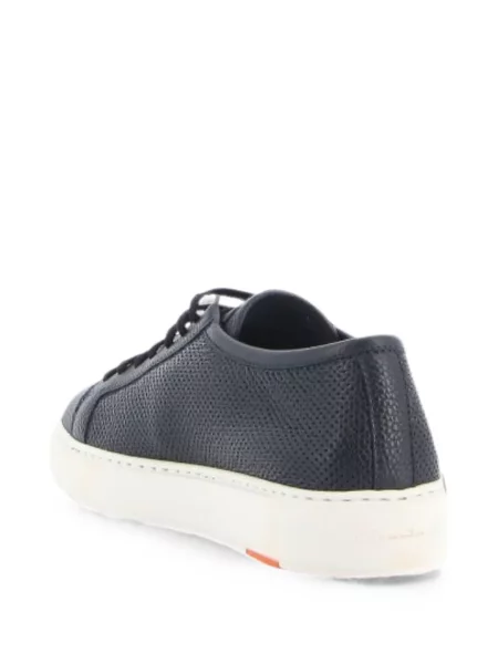 Sneakerși Santoni din piele albastru