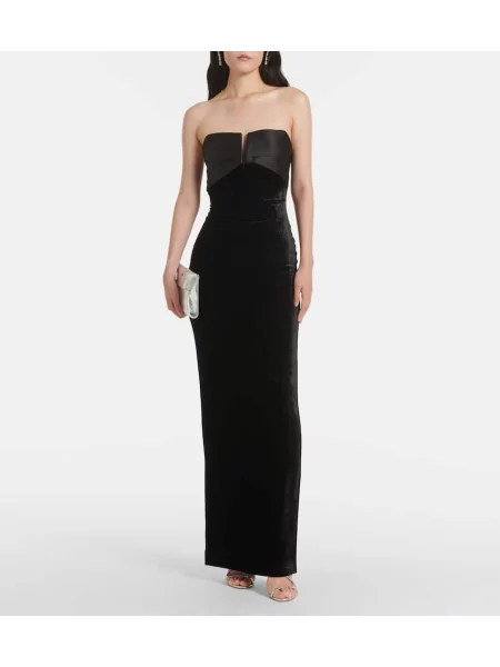 Rochie Roland Mouret de catifea negru
