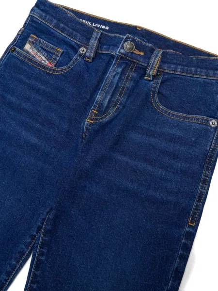 Jeansy straight leg dziecięce Diesel niebieskie