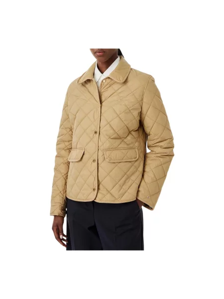 Kabát Tommy Hilfiger hnedá