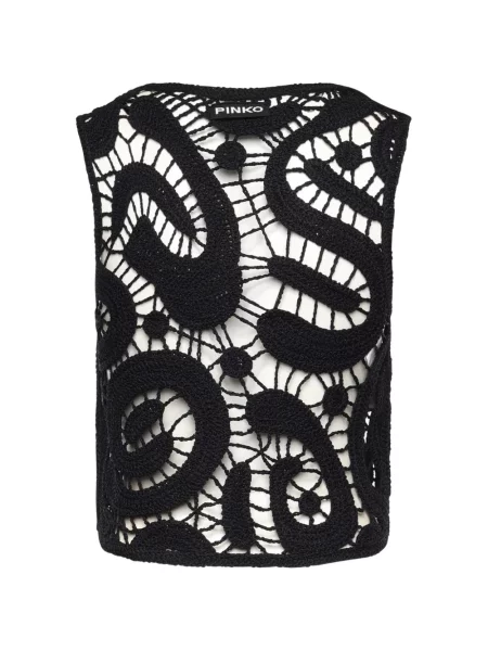 Croșetat top Pinko negru