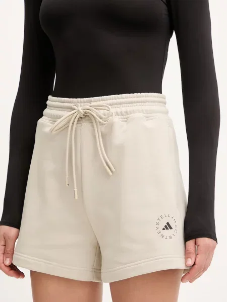 Adidas by Stella McCartney szorty dresowe beżowe